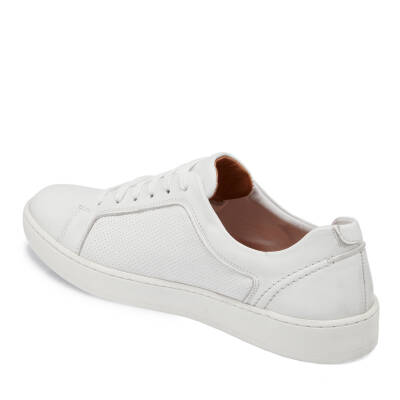 Beyaz Nubuk Deri Erkek Sneaker - E24I1AY56825-A26 - 2