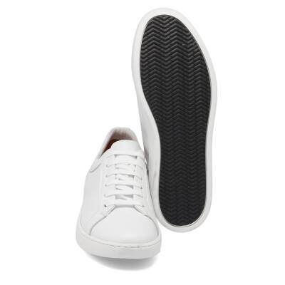 Beyaz Nubuk Deri Erkek Sneaker - E24I1AY56825-A26 - 4