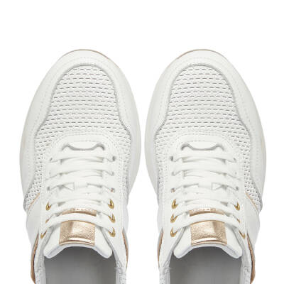 Beyaz Nubuk Deri Kadın Sneaker - K25I1AY67944-B64 - 5