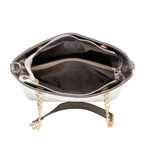 Beyaz Print Kadın Omuz Çantası - S1WPR0000801-U1A - 4