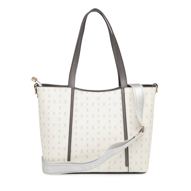 Beyaz Print Kadın Omuz Çantası - S1WPR0000804-U1A - Tergan