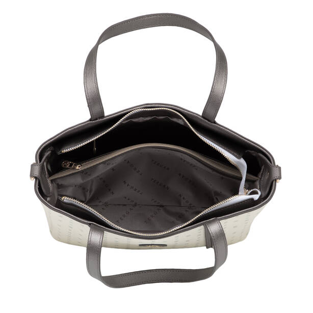 Beyaz Print Kadın Omuz Çantası - S1WPR0000804-U1A - Tergan