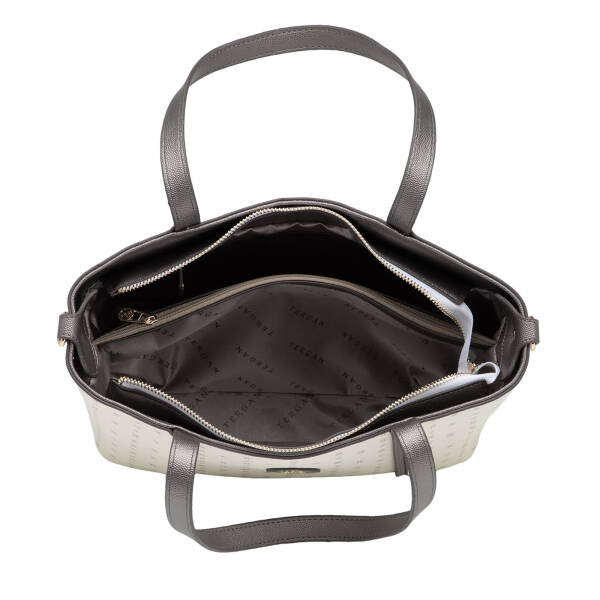 Beyaz Print Kadın Omuz Çantası - S1WPR0000804-U1A - 4