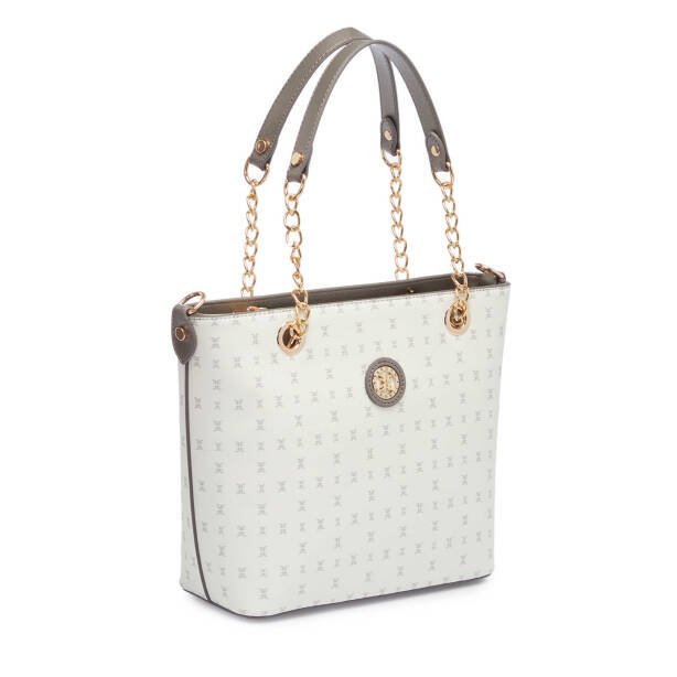 Beyaz Print Kadın Omuz Çantası - S25Y1PR09166-U1A - 2