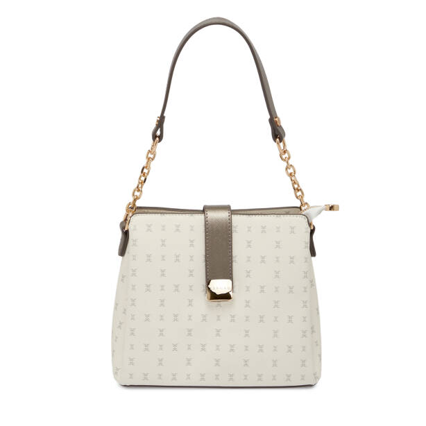 Beyaz Print Kadın Omuz Çantası - S26Y1PR09178-U1A 