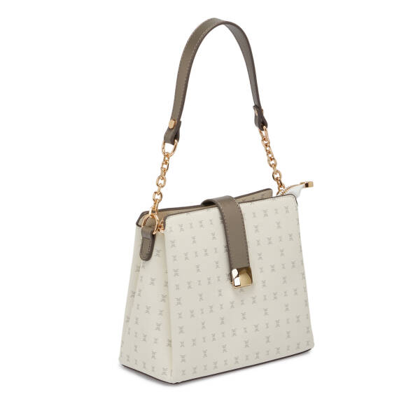 Beyaz Print Kadın Omuz Çantası - S26Y1PR09178-U1A - 2