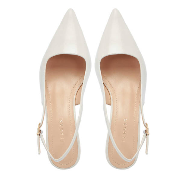 Beyaz Hakiki Rugan Deri Kadın Stiletto - K25Y1AY67803-U4S - 5