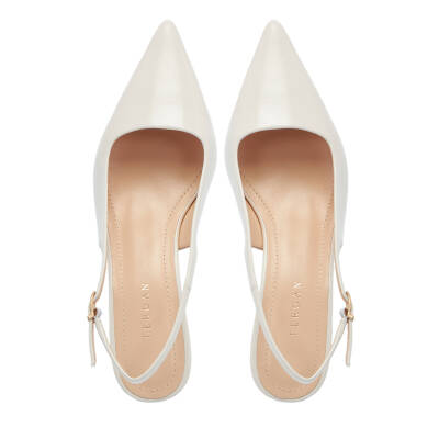 Beyaz Rugan Deri Kadın Stiletto - K25Y1AY67803-U4S - 5