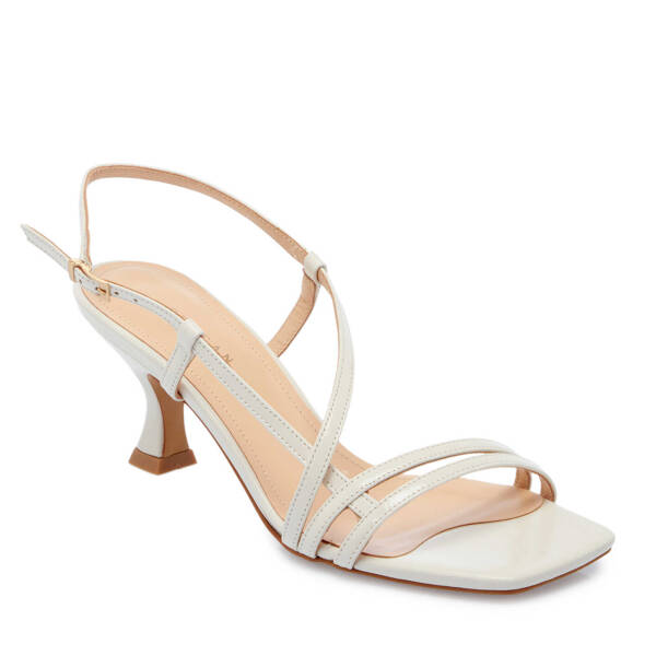 Beyaz Hakiki Rugan Deri Kadın Topuklu Ayakkabı - K25Y1AY67806-U4S - 2