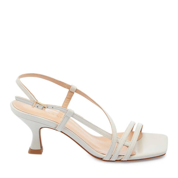 Beyaz Hakiki Rugan Deri Kadın Topuklu Ayakkabı - K25Y1AY67806-U4S - 1