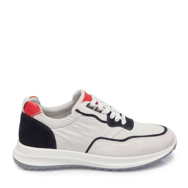 Beyaz Süet Deri Erkek Sneaker - E25I1AY57287-T72 