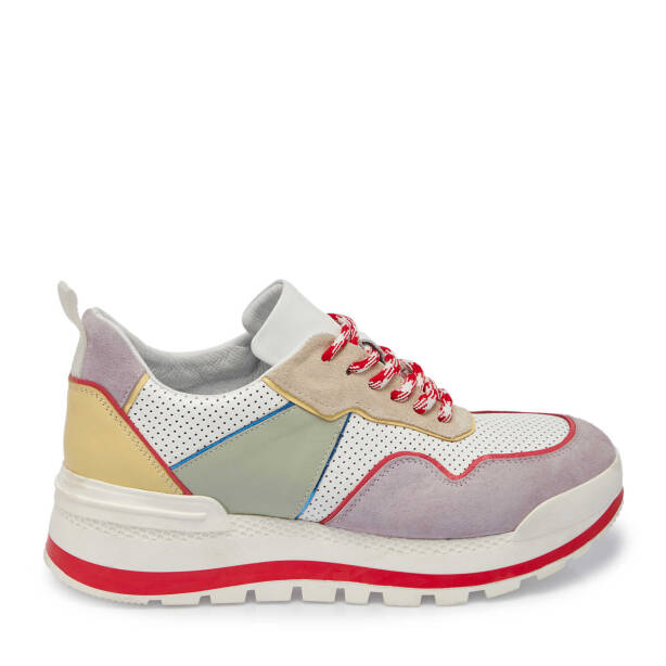 Beyaz Hakiki Süet Deri Kadın Sneaker - K24I1AY67120-U1X 