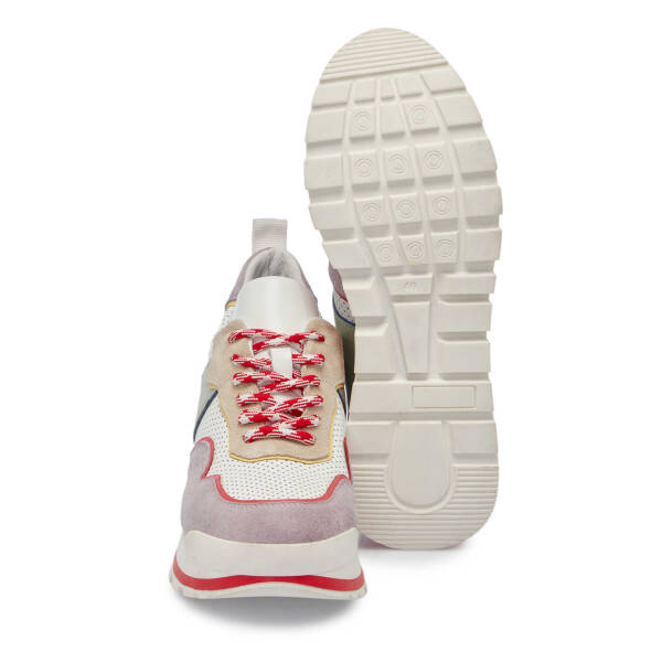 Beyaz Hakiki Süet Deri Kadın Sneaker - K24I1AY67120-U1X - 4