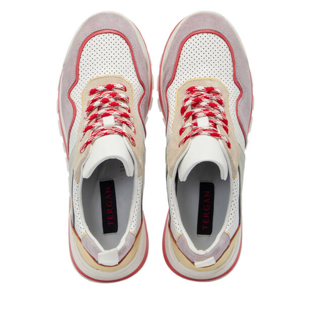 Beyaz Hakiki Süet Deri Kadın Sneaker - K24I1AY67120-U1X - 5
