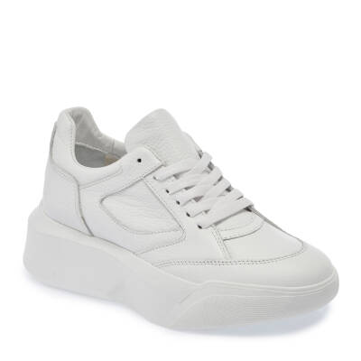  Beyaz Süet Deri Kadın Sneaker - K24I1AY67497-B69 - 1