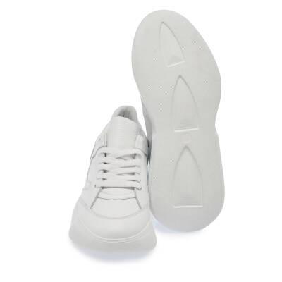  Beyaz Süet Deri Kadın Sneaker - K24I1AY67497-B69 - 4