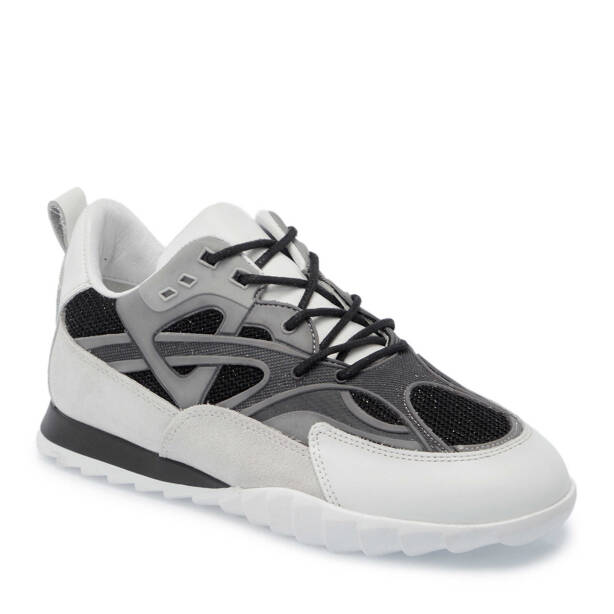 Beyaz Süet Deri Kadın Sneaker - K25I1AY67899-T72 - 2
