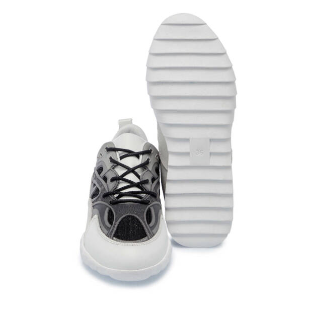 Beyaz Süet Deri Kadın Sneaker - K25I1AY67899-T72 - 4