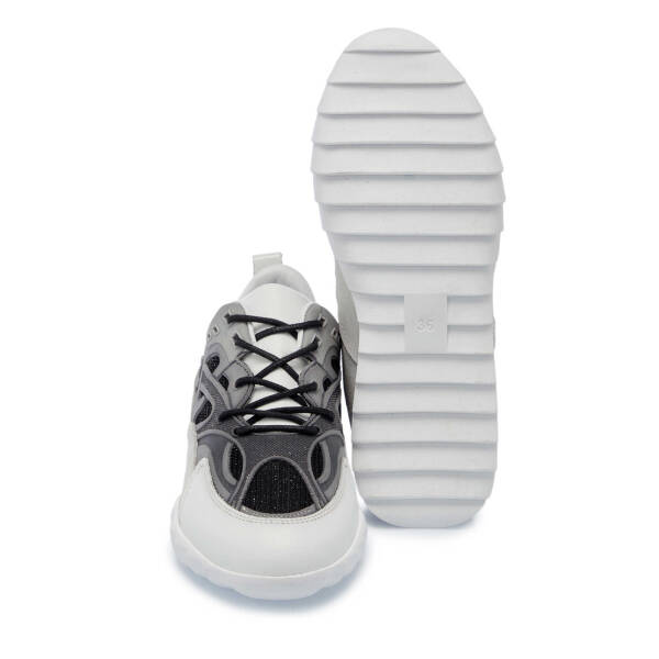Beyaz Süet Deri Kadın Sneaker - K25I1AY67899-T72 - 4
