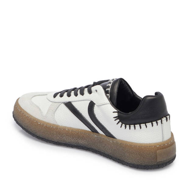 Beyaz Süet Deri Kadın Sneaker - K25I1AY68025-T72 - Tergan