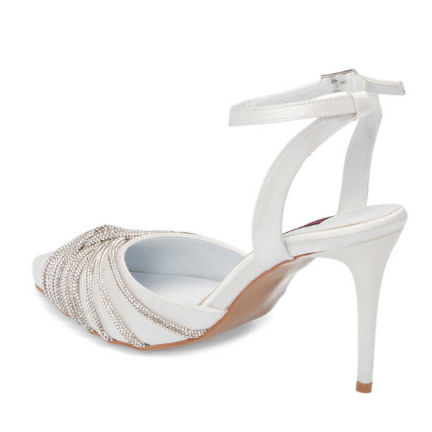 Beyaz Tekstil Kadın Abiye Ayakkabı - K25Y1AY67812-P9X - 3