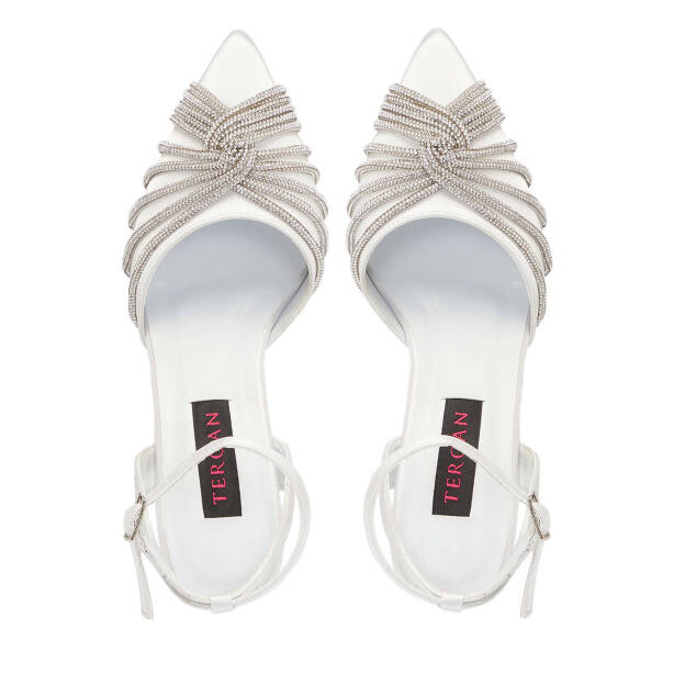 Beyaz Tekstil Kadın Abiye Ayakkabı - K25Y1AY67812-P9X - 5