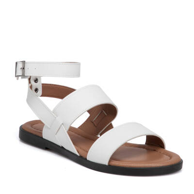  Beyaz Vegan Kadın Sandalet - K21Y1SN65038-D93 