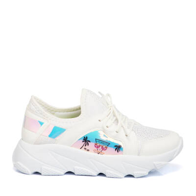  Beyaz Vegan Kadın Sneaker - K21I1AY65402-D93 - 3