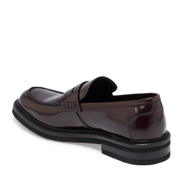 Bordo Deri Erkek Casual Ayakkabı - E24S1AY56972-A36 - 2