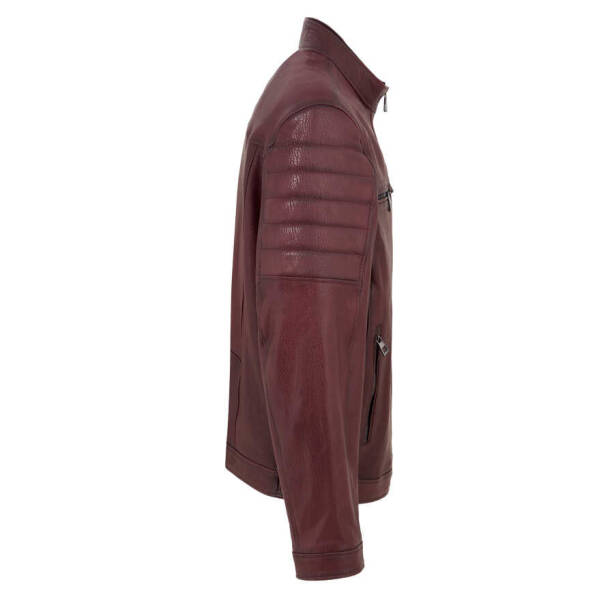 Bordo Hakiki Deri Erkek Deri Mont - E22KDM310314-R4X - 3