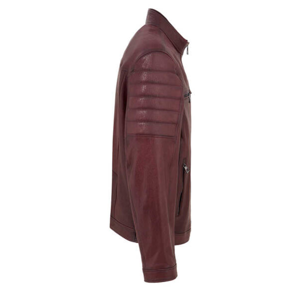 Bordo Hakiki Deri Erkek Deri Mont - E22KDM310314-R4X - 3