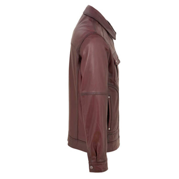 Bordo Deri Erkek Deri Mont - E22KDM310362-Q4N - 3