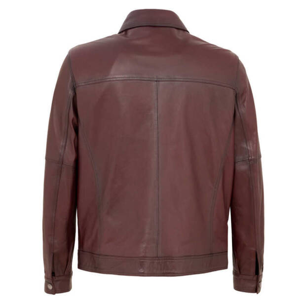 Bordo Deri Erkek Deri Mont - E22KDM310362-Q4N - 4