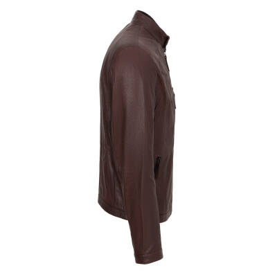 Bordo Deri Erkek Deri Mont - E22KDM310381-R4X - 3