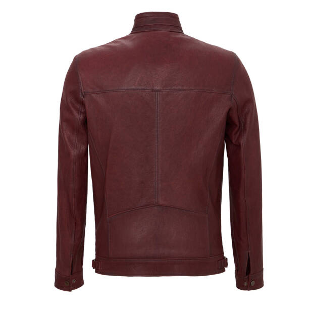 Bordo Hakiki Deri Erkek Deri Mont - E22KDM310414-R4X - 4