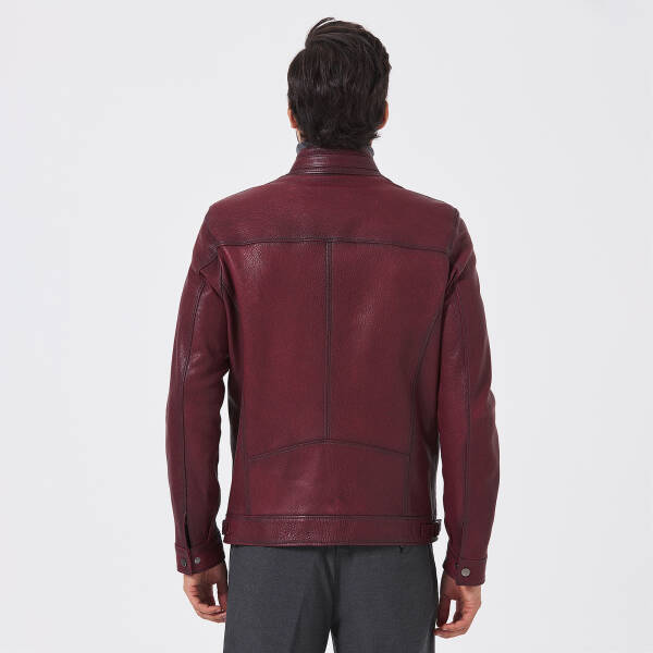 Bordo Deri Erkek Deri Mont - E23BDM310543-R4X - 3