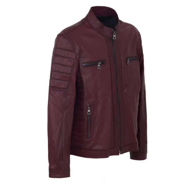 Bordo Deri Erkek Deri Mont - E23BDM310545-R4X - 2