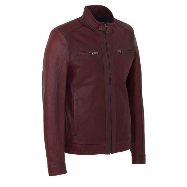 Bordo Deri Erkek Deri Mont - E23KDM310542-R4X - 2