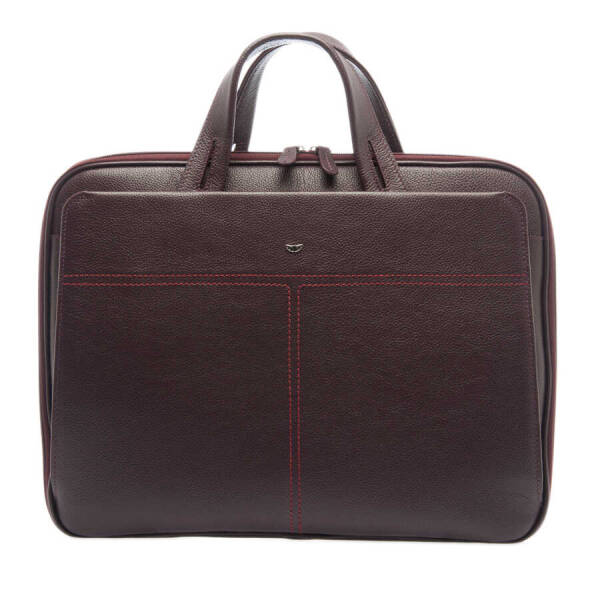 Bordo Hakiki Deri Erkek Evrak Çantası - S1EV00021269-N4B - 1