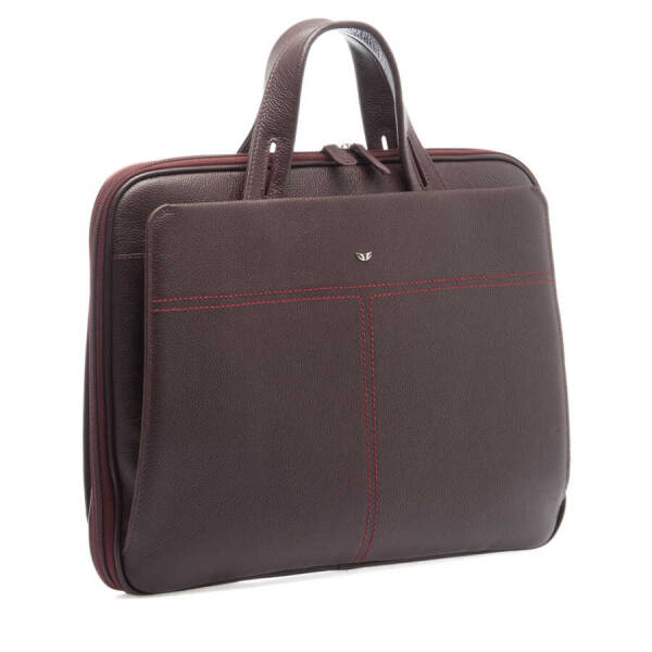 Bordo Hakiki Deri Erkek Evrak Çantası - S1EV00021269-N4B - 2