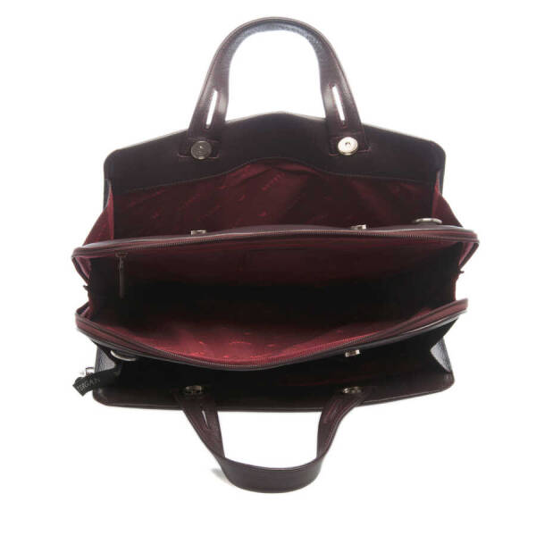 Bordo Hakiki Deri Erkek Evrak Çantası - S1EV00021269-N4B - 4