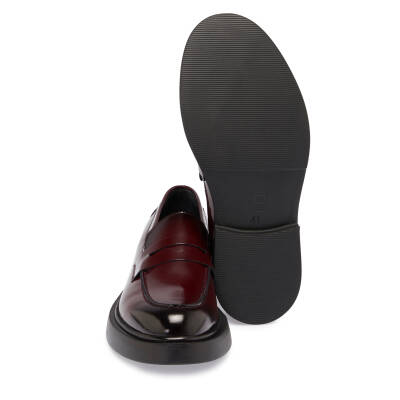 Bordo Deri Erkek Klasik Ayakkabı - E24S1AY57003-A36 - 4