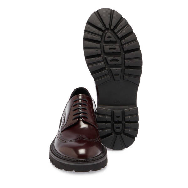 Bordo Hakiki Deri Erkek Klasik Ayakkabı - E24S1AY57069-A36 - 4
