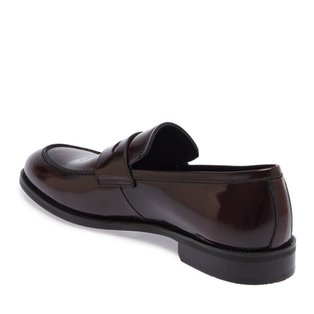 Bordo Hakiki Deri Erkek Klasik Ayakkabı - E25S1AY57566-A36 - 3