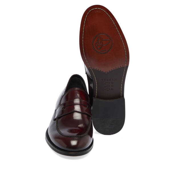 Bordo Hakiki Deri Erkek Klasik Ayakkabı - E25S1AY57566-A36 - 4