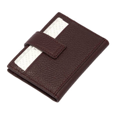 Bordo Deri Erkek Kredi Kartlık - S1KK00001617-M5D - 3