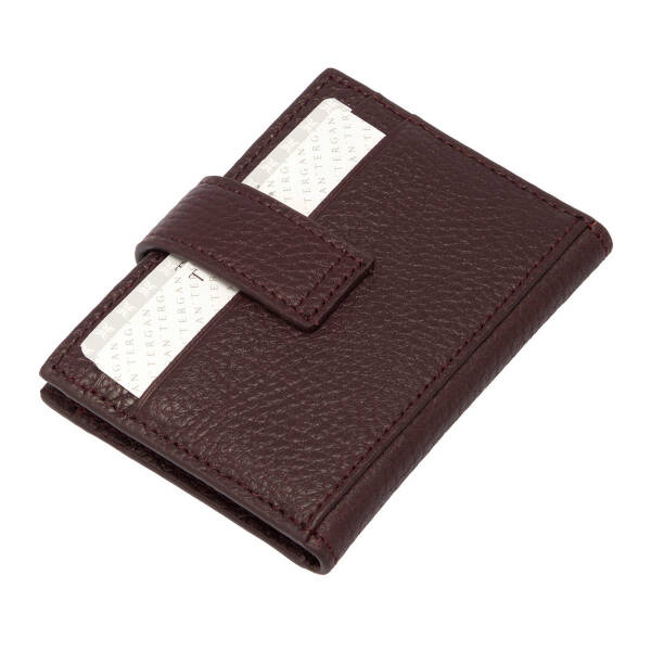 Bordo Deri Erkek Kredi Kartlık - S1KK00001617-M5D - 3