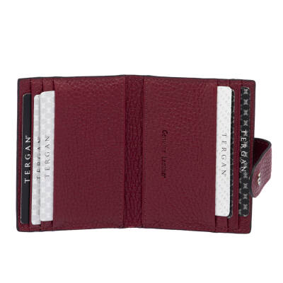 Bordo Deri Erkek Kredi Kartlık - S1KK00001617-M71 - 2