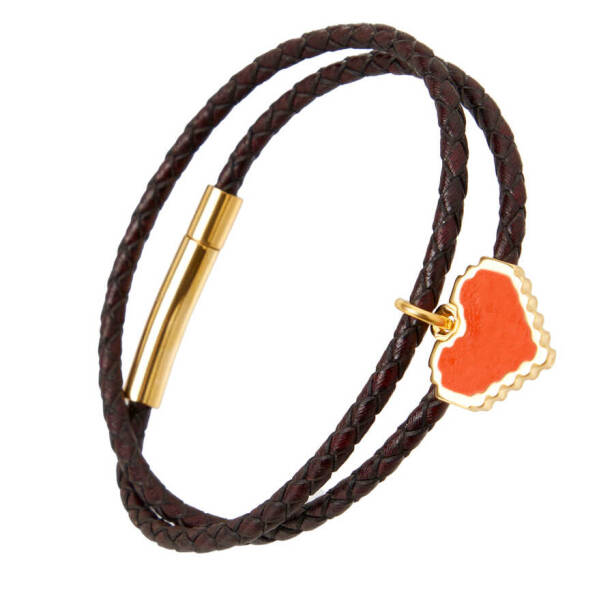 Bordo Deri Kadın Bileklik - K1BLK0450133-A74 - 2