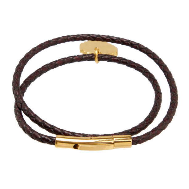 Bordo Deri Kadın Bileklik - K1BLK0450133-A74 - 3